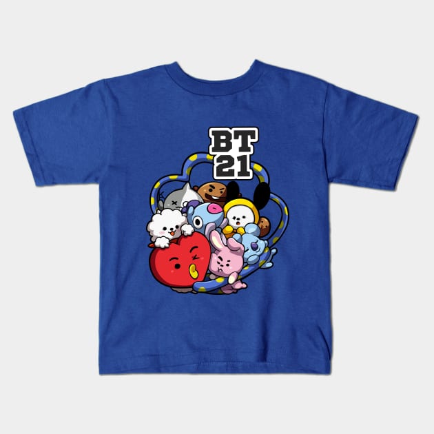 BT21 Hug Kids T-Shirt by Carla S.D.